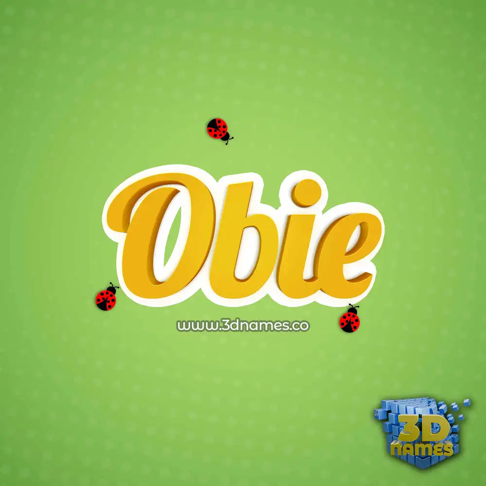 obie in Ladybugs style - 3D name wallpaper