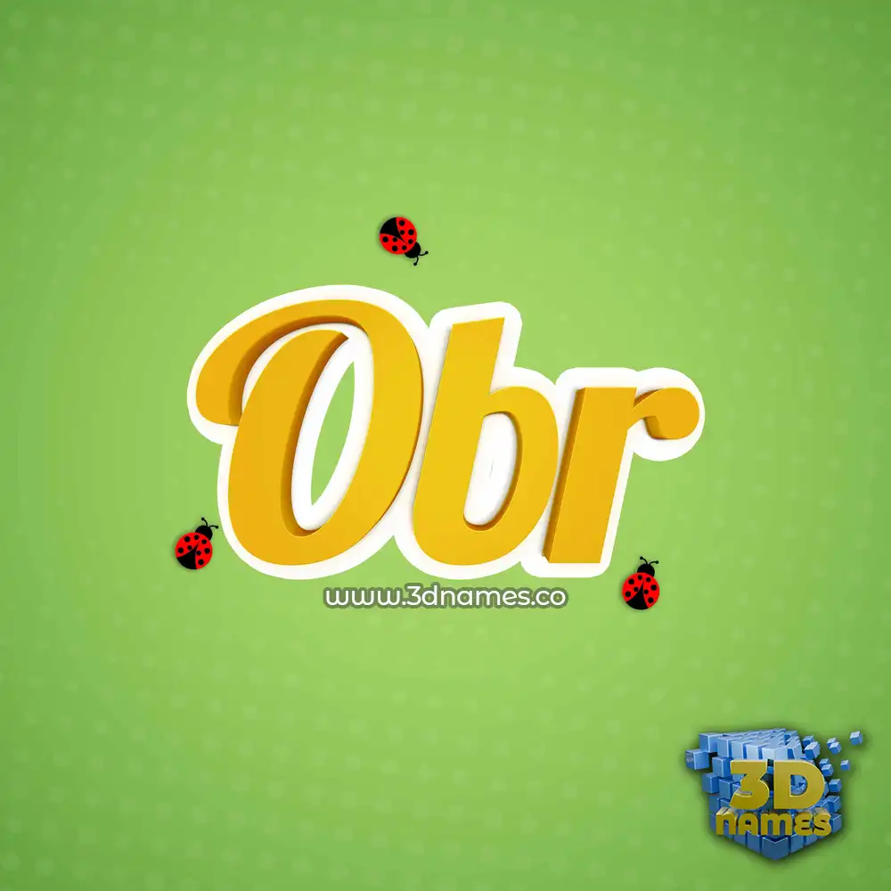 obr in Ladybugs style - 3D name wallpaper