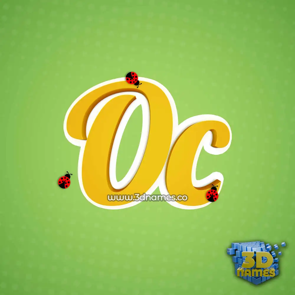 oc in Ladybugs style - 3D name wallpaper
