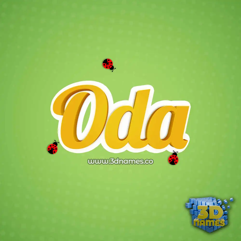oda in Ladybugs style - 3D name wallpaper