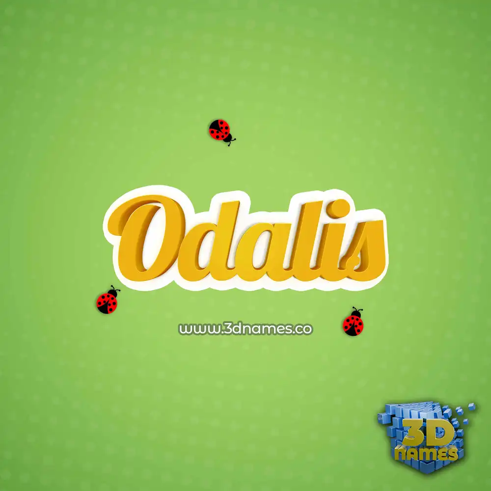 odalis in Ladybugs style - 3D name wallpaper