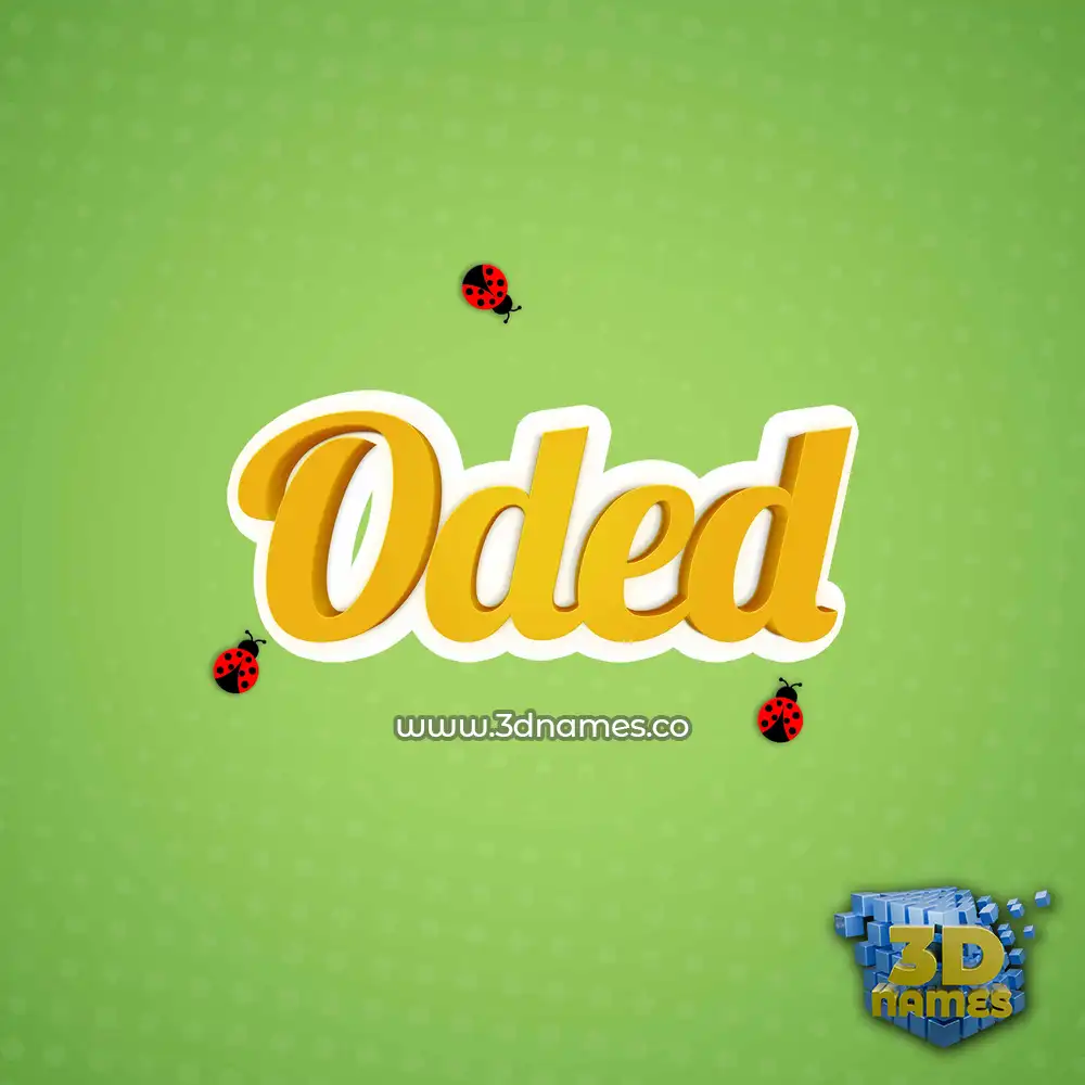 oded in Ladybugs style - 3D name wallpaper