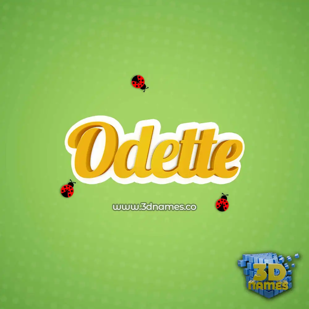odette in Ladybugs style - 3D name wallpaper