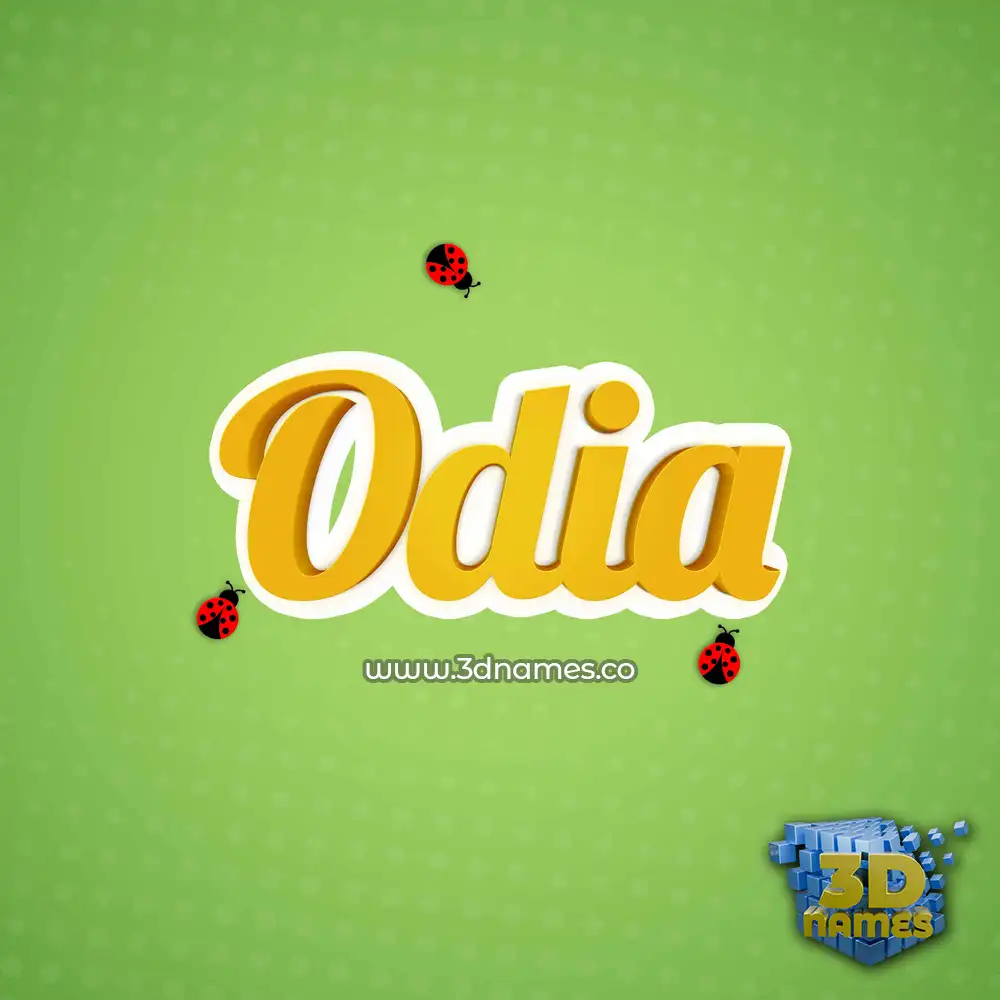odia in Ladybugs style - 3D name wallpaper