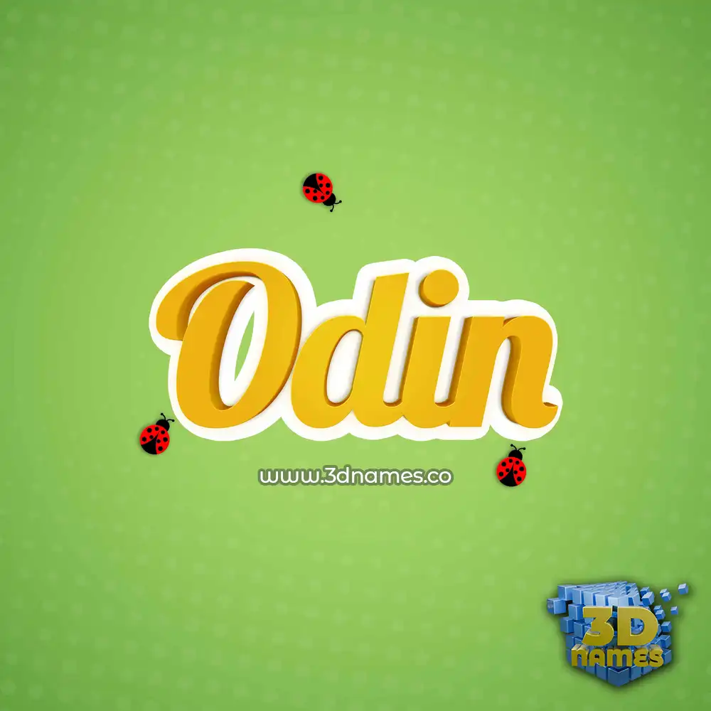 odin in Ladybugs style - 3D name wallpaper