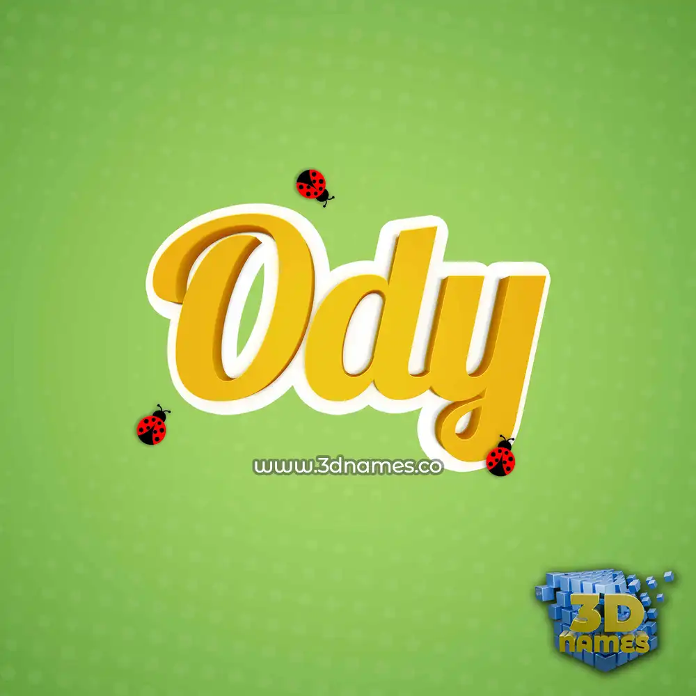 ody in Ladybugs style - 3D name wallpaper