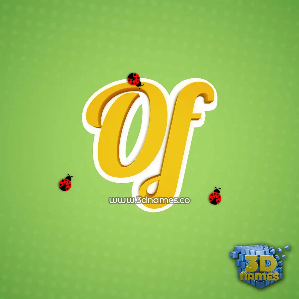 of in Ladybugs style - 3D name wallpaper