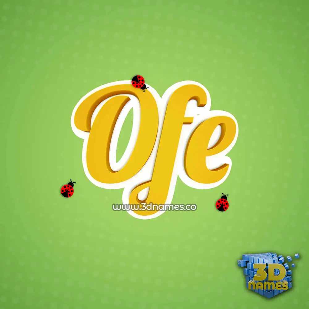 ofe in Ladybugs style - 3D name wallpaper