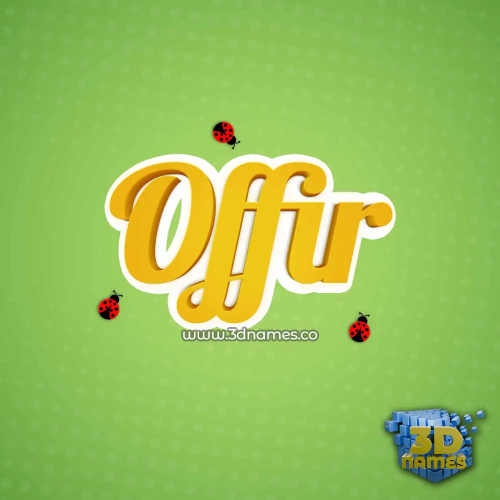 offir in Ladybugs style - 3D name wallpaper