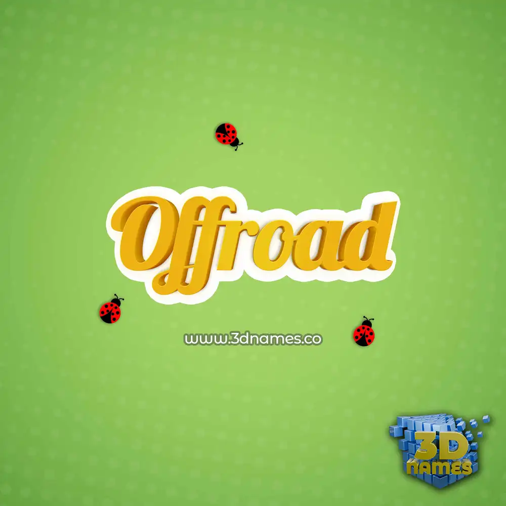 offroad in Ladybugs style - 3D name wallpaper
