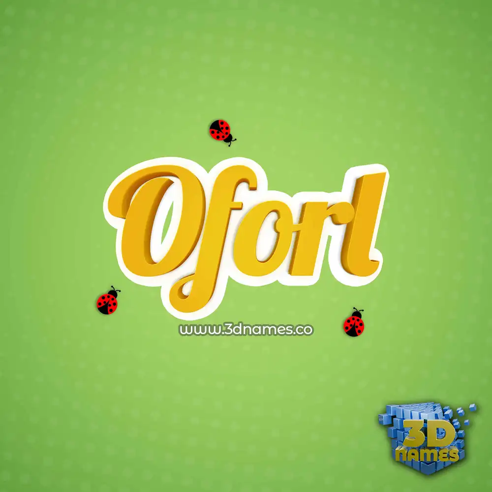 oforl in Ladybugs style - 3D name wallpaper