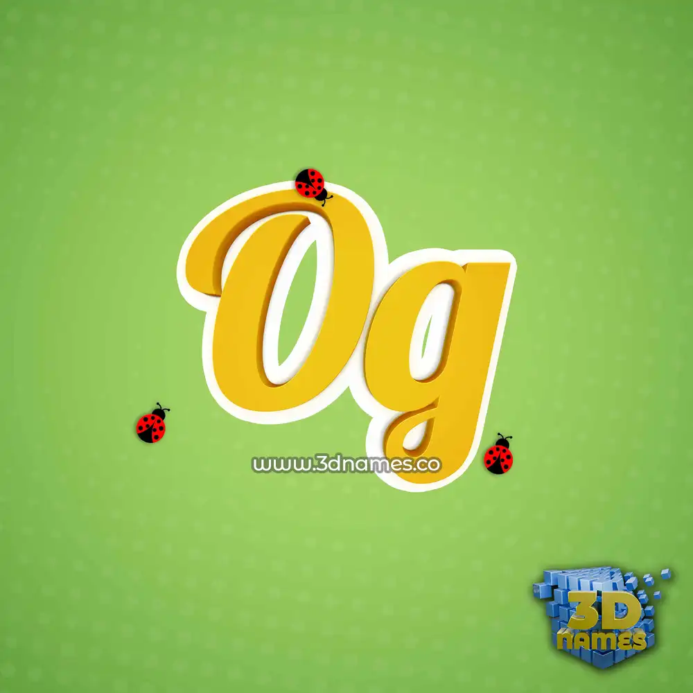 og in Ladybugs style - 3D name wallpaper