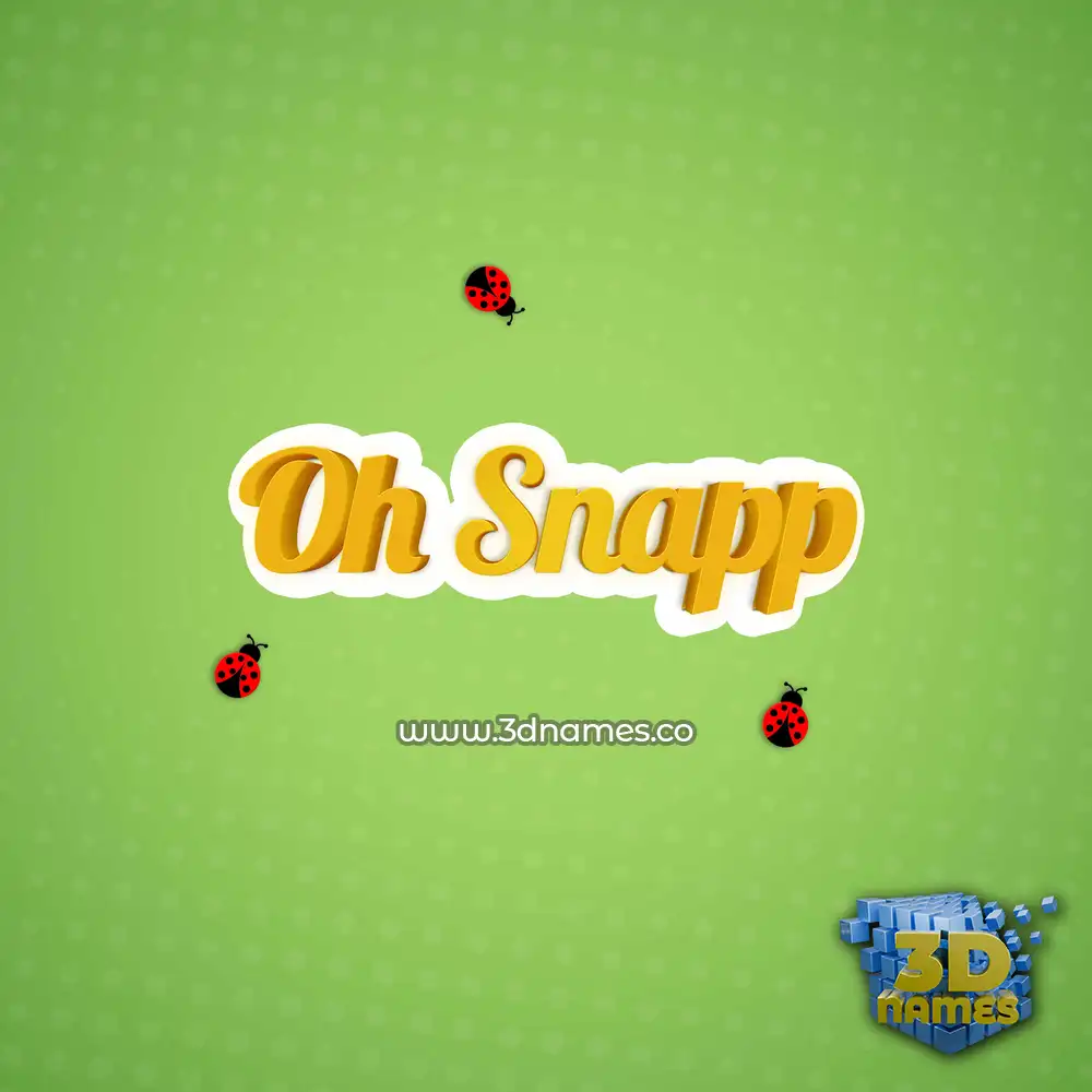 oh snapp in Ladybugs style - 3D name wallpaper