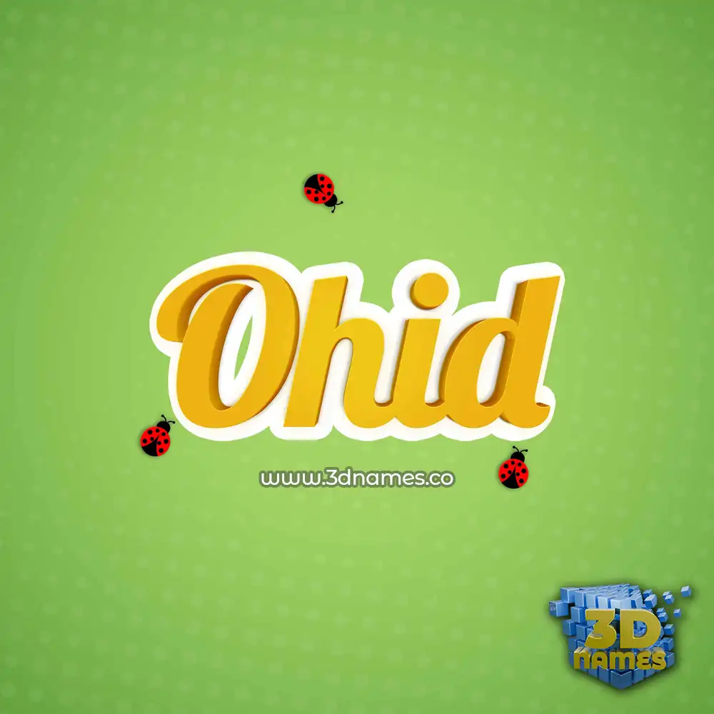 ohid in Ladybugs style - 3D name wallpaper
