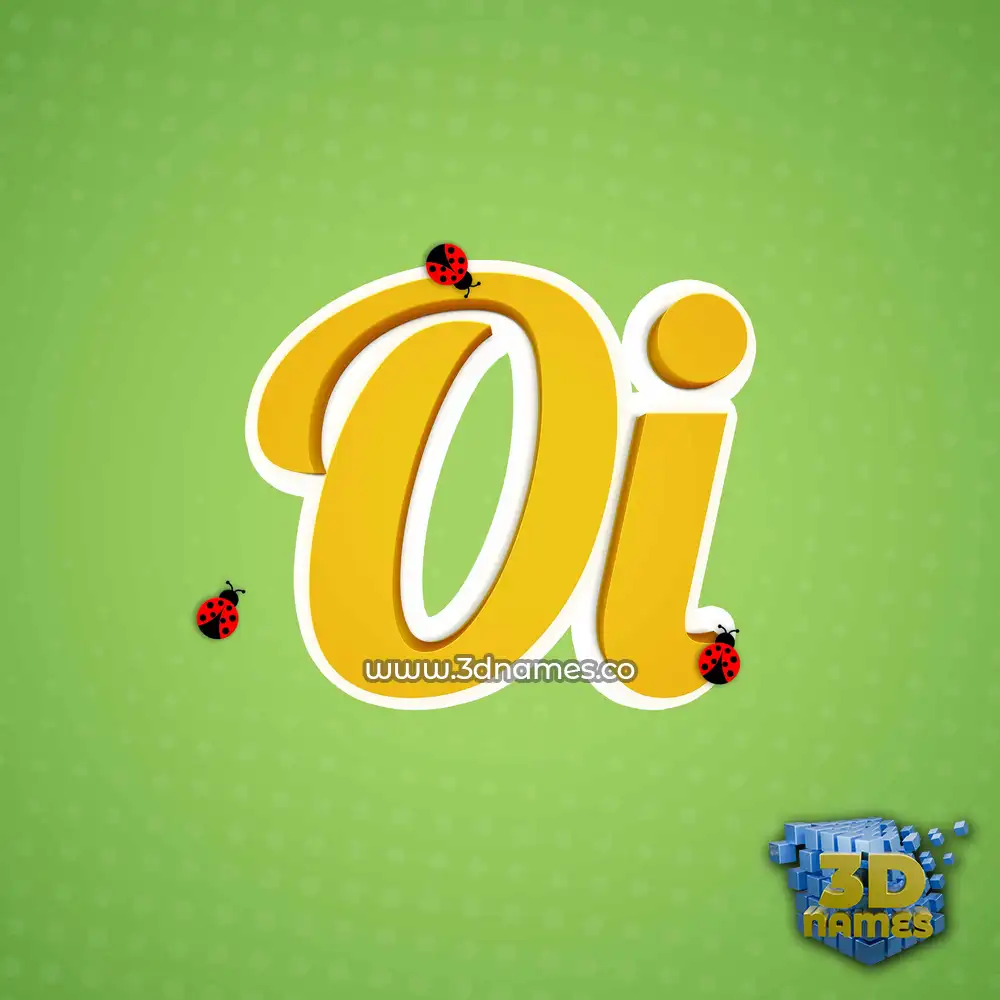 oi in Ladybugs style - 3D name wallpaper
