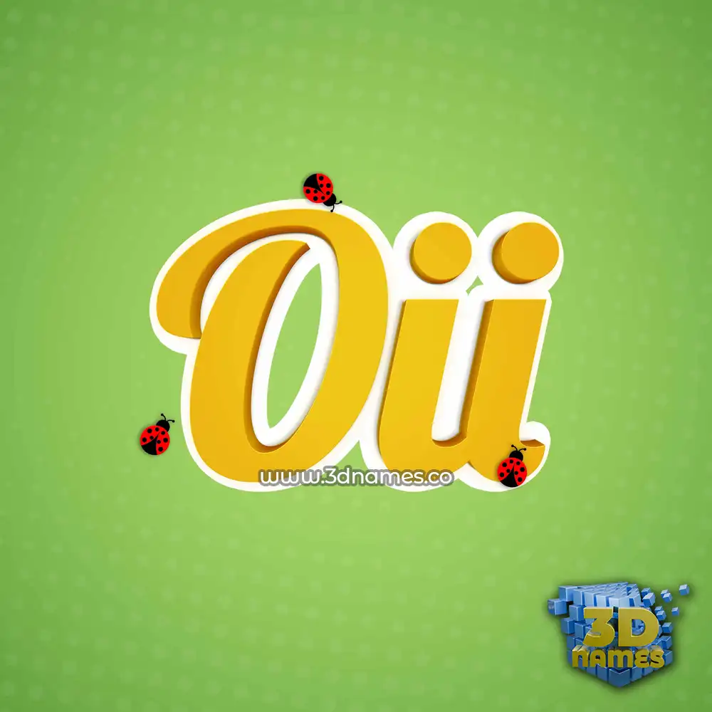 oii in Ladybugs style - 3D name wallpaper