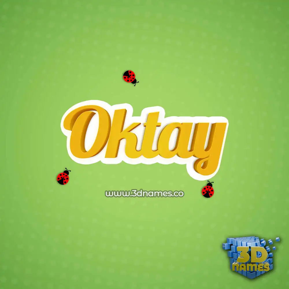 oktay in Ladybugs style - 3D name wallpaper