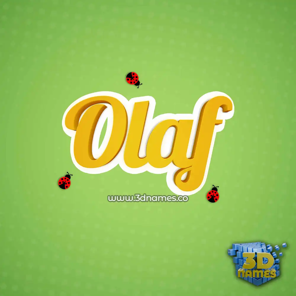 olaf in Ladybugs style - 3D name wallpaper