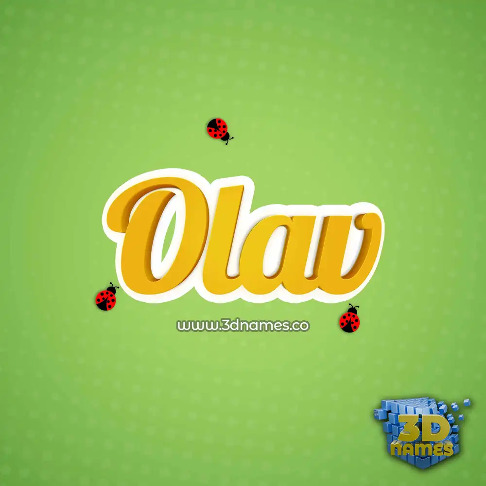 olav in Ladybugs style - 3D name wallpaper