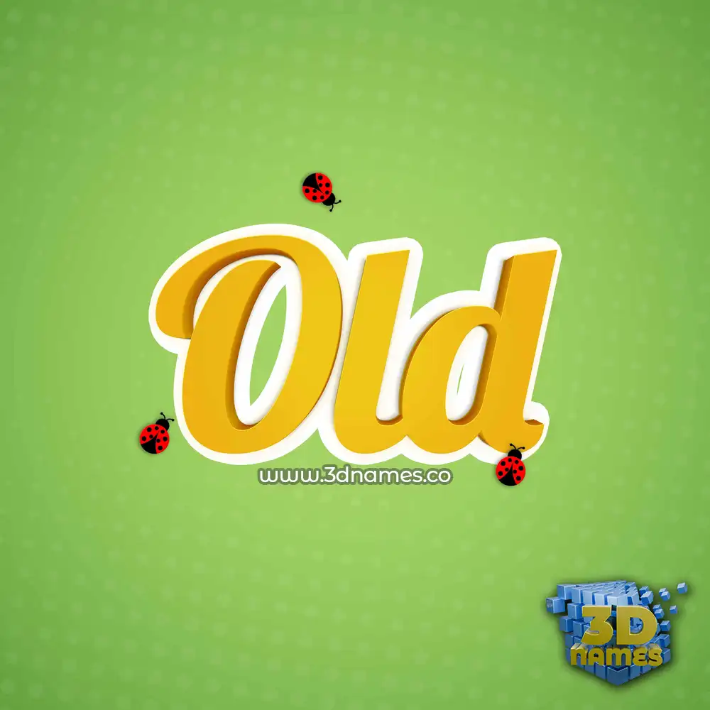 old in Ladybugs style - 3D name wallpaper