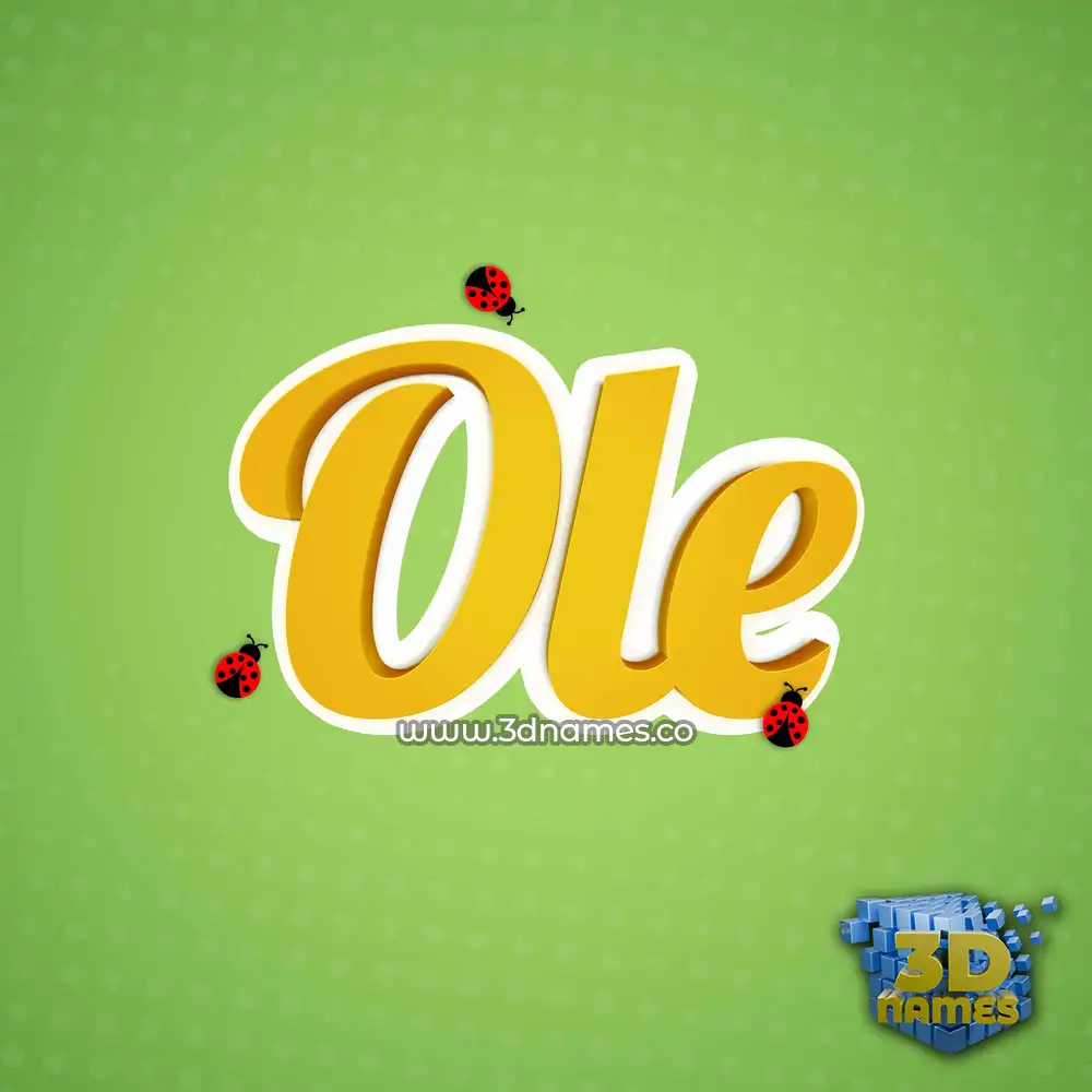 ole in Ladybugs style - 3D name wallpaper