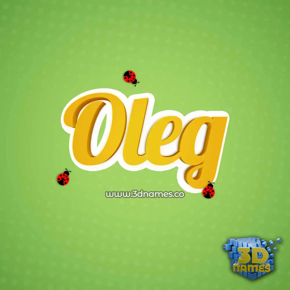 oleg in Ladybugs style - 3D name wallpaper