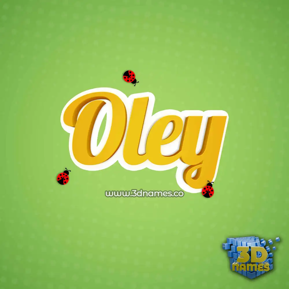 oley in Ladybugs style - 3D name wallpaper