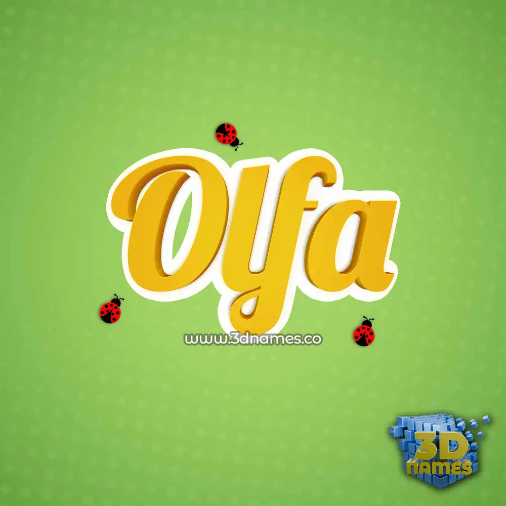 olfa in Ladybugs style - 3D name wallpaper