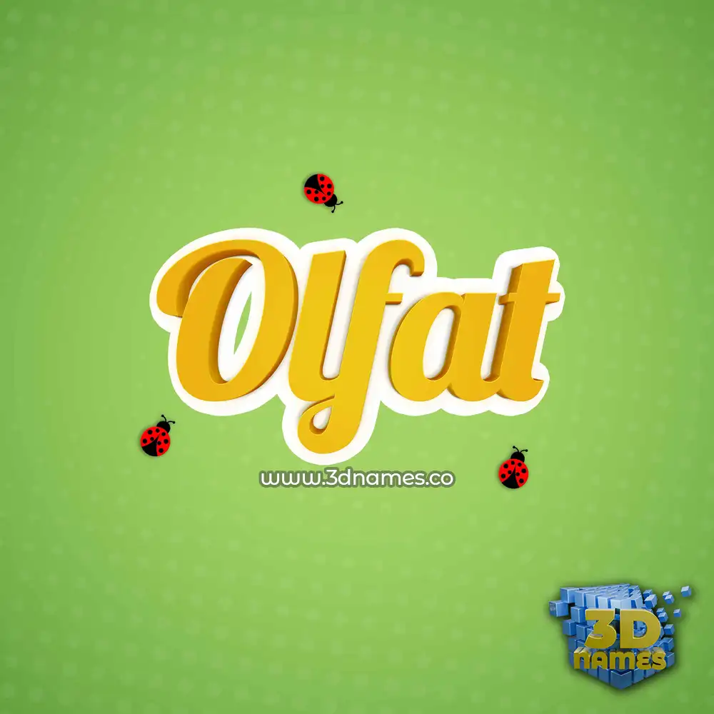 olfat in Ladybugs style - 3D name wallpaper