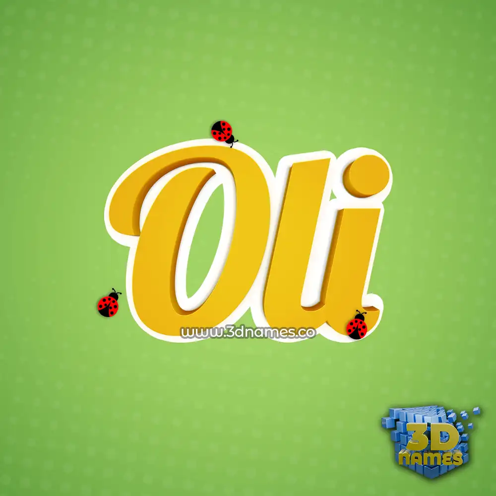 oli in Ladybugs style - 3D name wallpaper