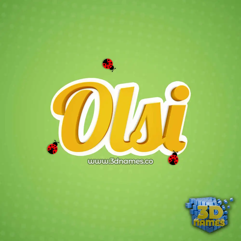 olsi in Ladybugs style - 3D name wallpaper