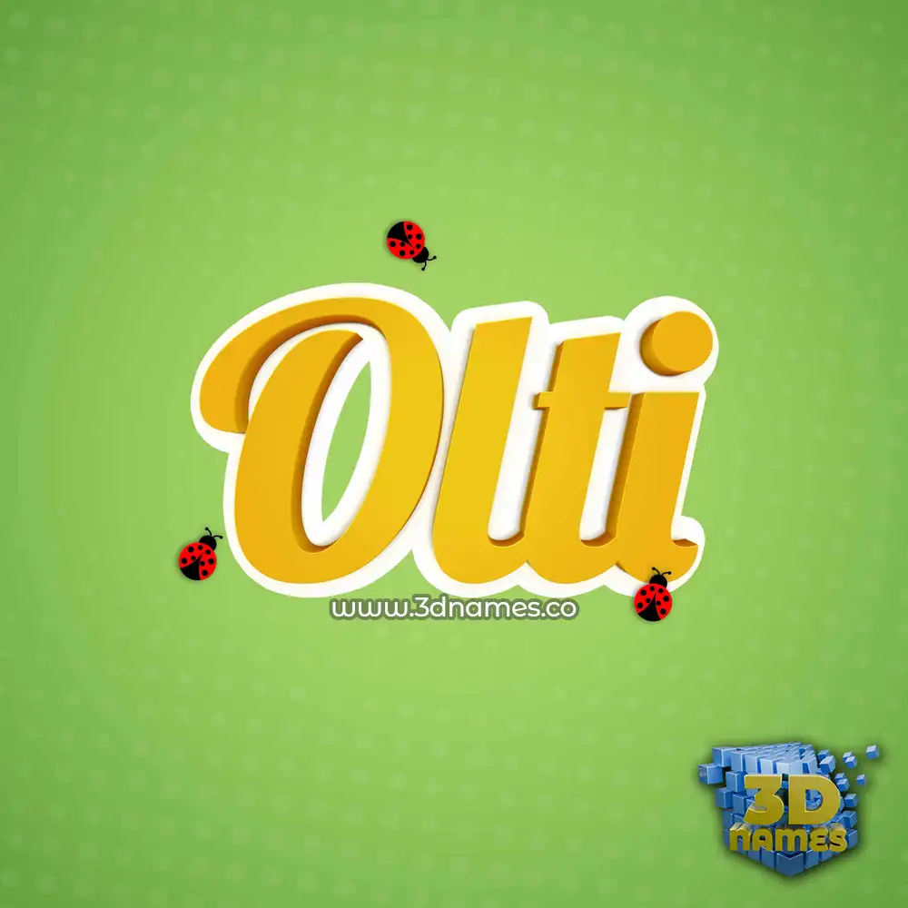 olti in Ladybugs style - 3D name wallpaper