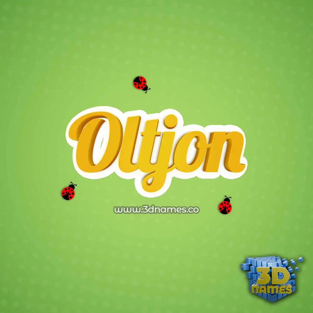 oltjon in Ladybugs style - 3D name wallpaper