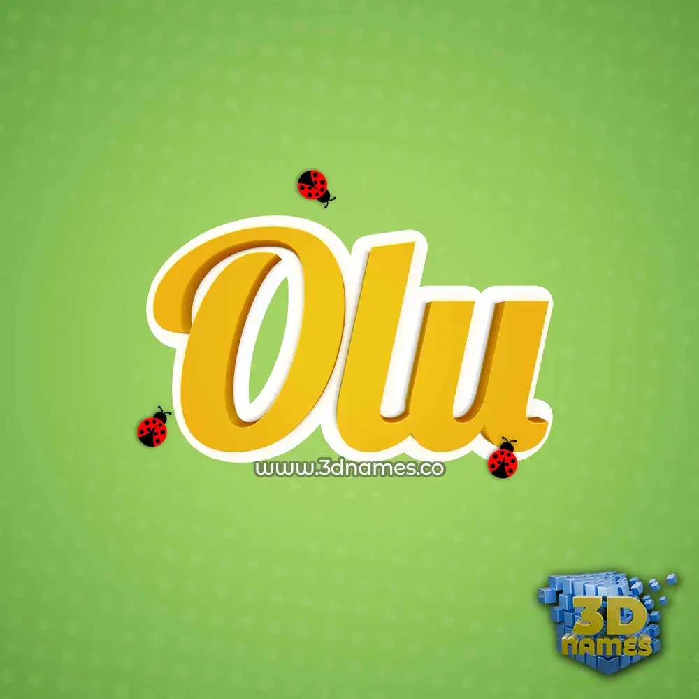 olu in Ladybugs style - 3D name wallpaper