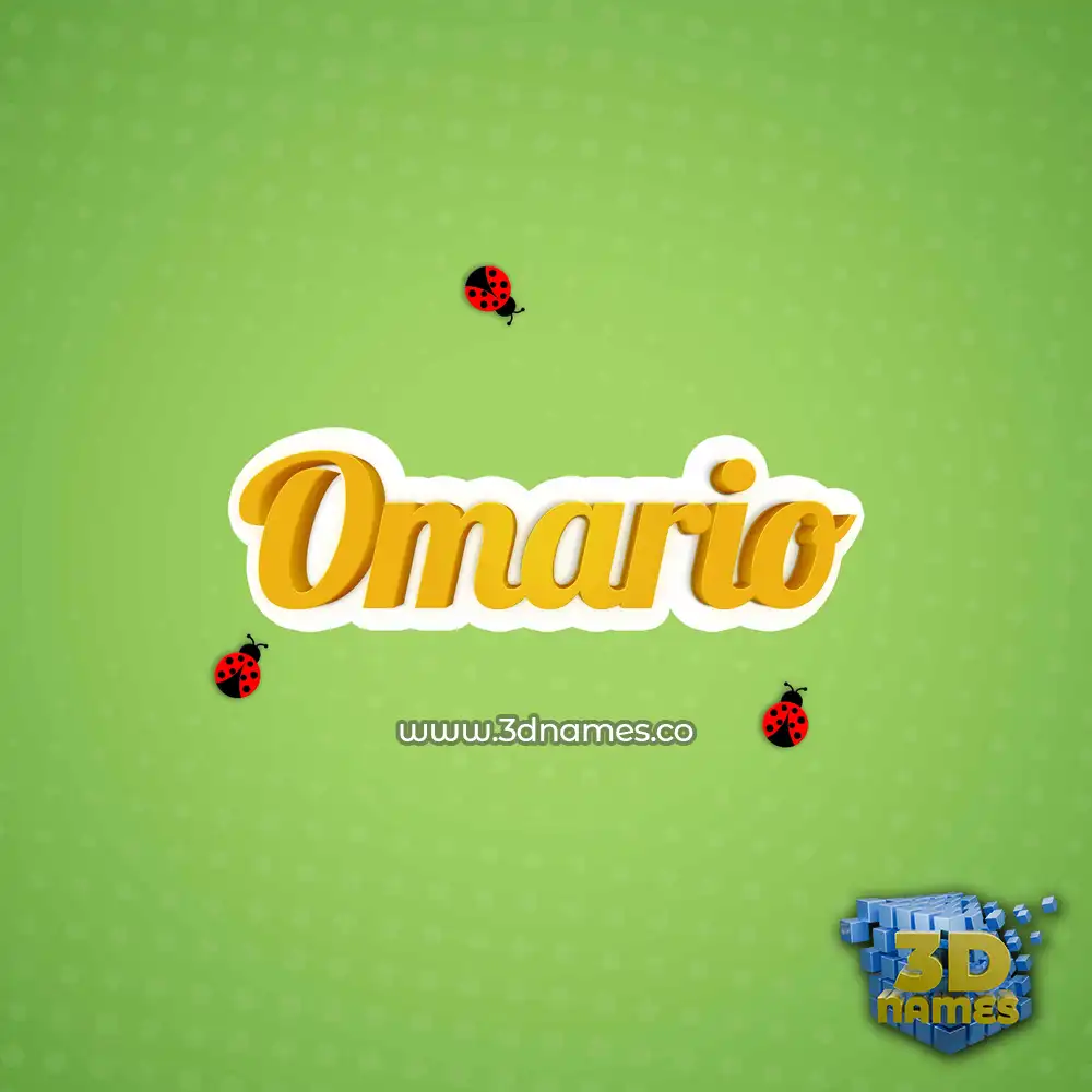 omario in Ladybugs style - 3D name wallpaper
