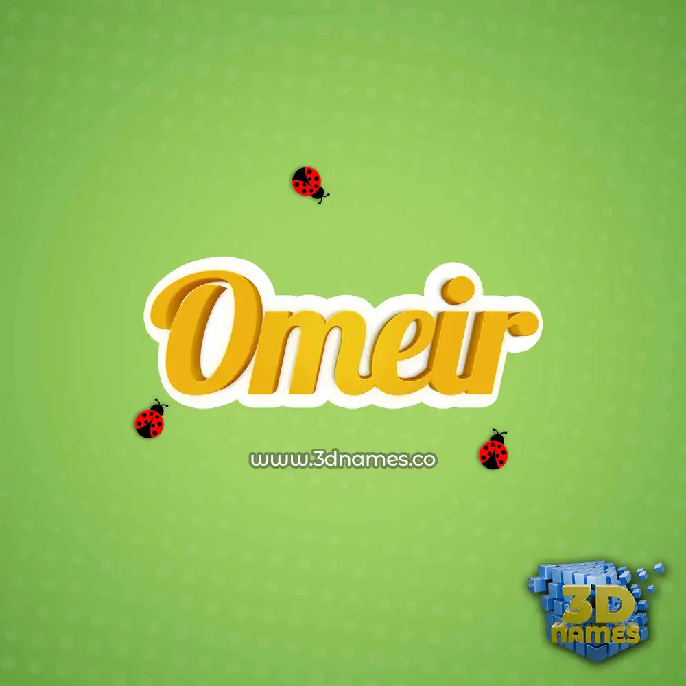 omeir in Ladybugs style - 3D name wallpaper