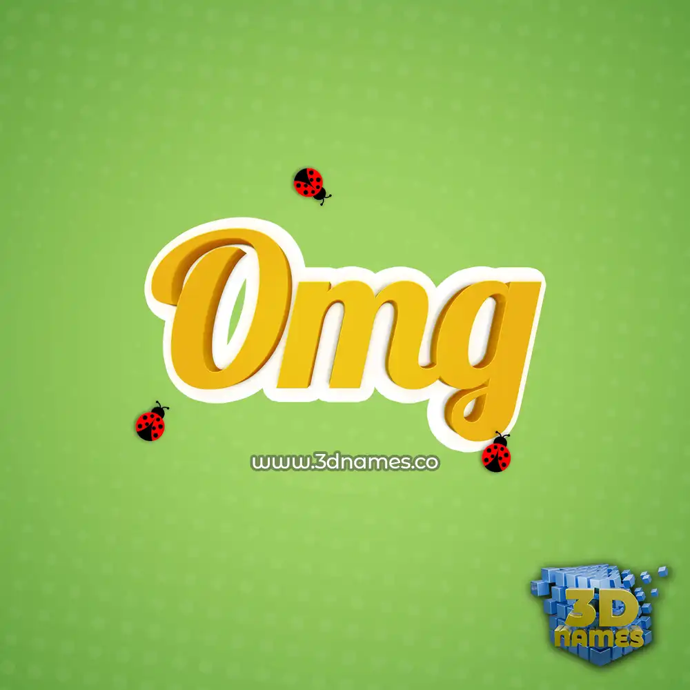 omg in Ladybugs style - 3D name wallpaper