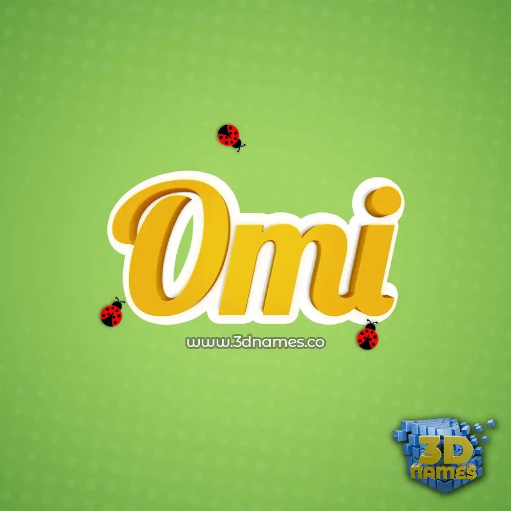 omi in Ladybugs style - 3D name wallpaper