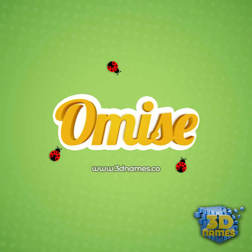 omise in Ladybugs style - 3D name wallpaper