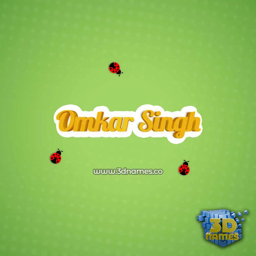 omkar singh in Ladybugs style - 3D name wallpaper