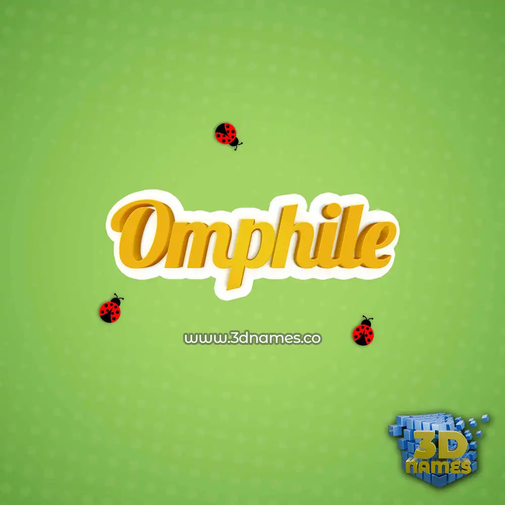 omphile in Ladybugs style - 3D name wallpaper