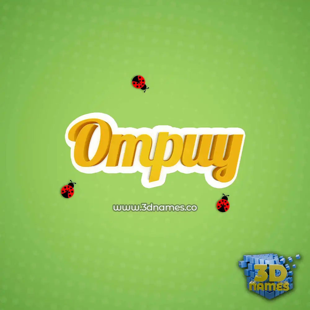 ompuy in Ladybugs style - 3D name wallpaper