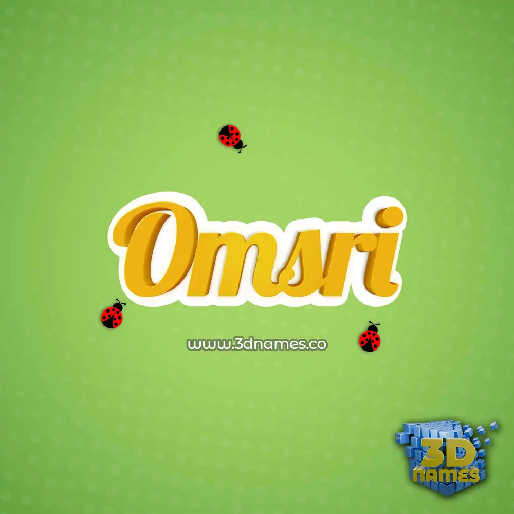 omsri in Ladybugs style - 3D name wallpaper