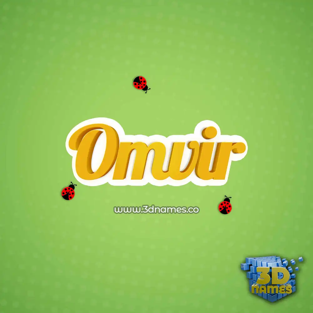 omvir in Ladybugs style - 3D name wallpaper