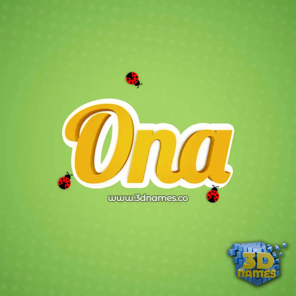 ona in Ladybugs style - 3D name wallpaper