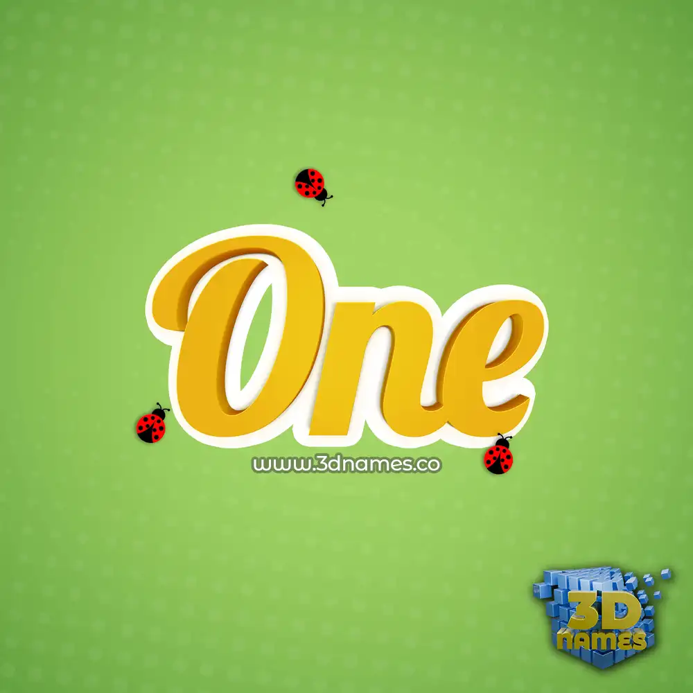 one in Ladybugs style - 3D name wallpaper