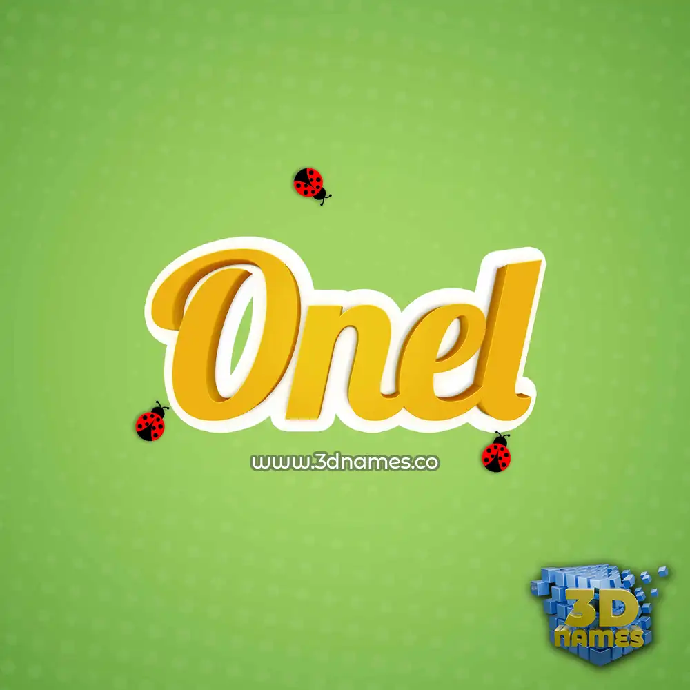 onel in Ladybugs style - 3D name wallpaper