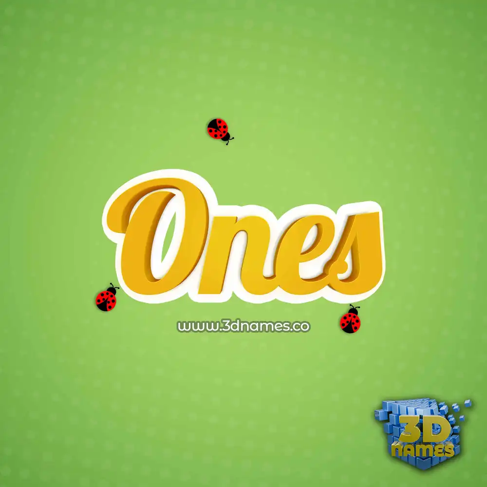 ones in Ladybugs style - 3D name wallpaper