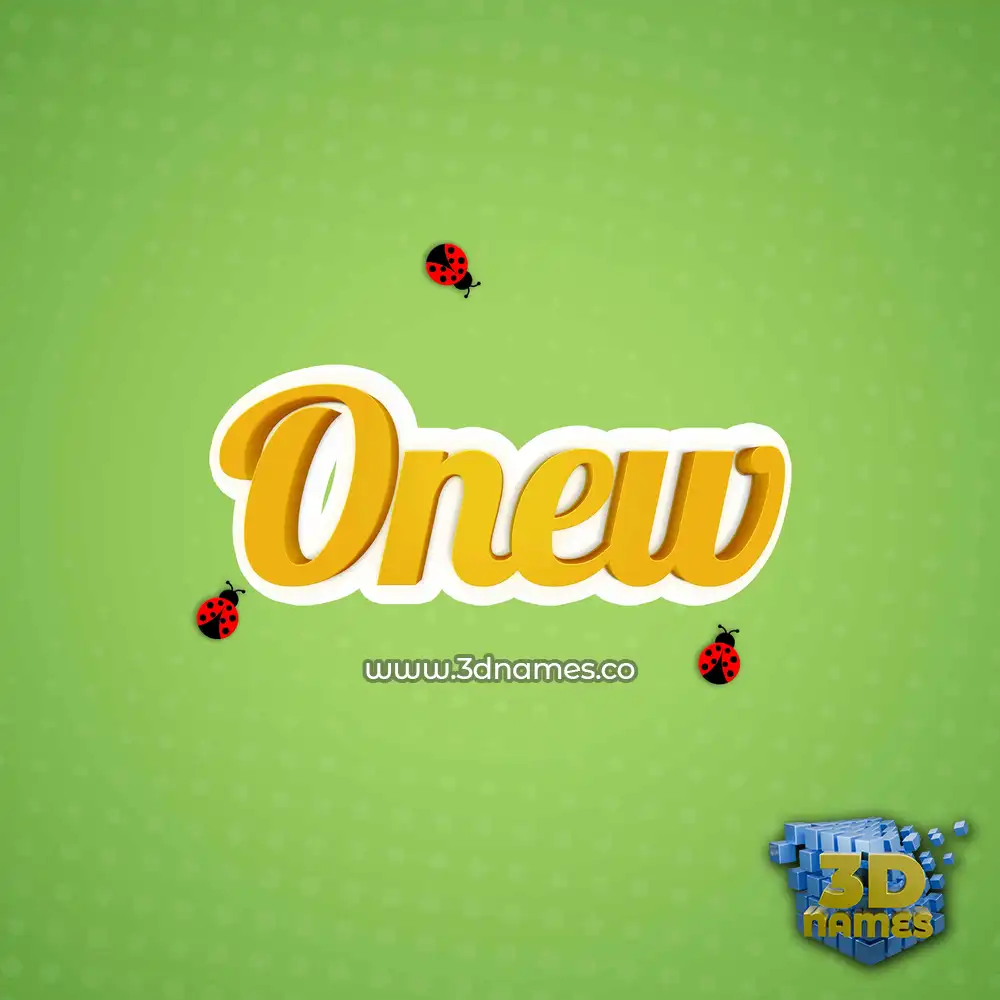 onew in Ladybugs style - 3D name wallpaper