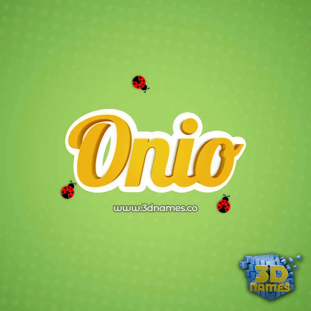 onio in Ladybugs style - 3D name wallpaper